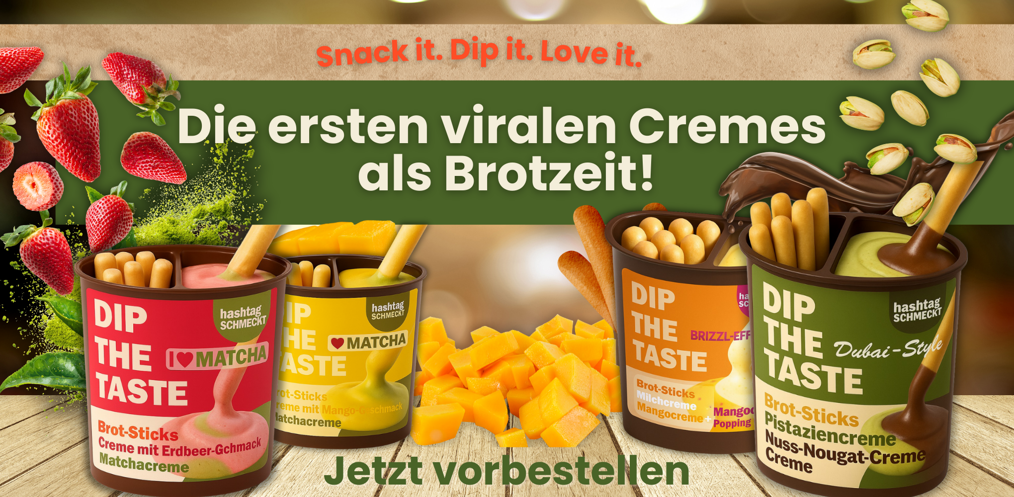 DIP THE TASTE - Die viralen Cremes als Brotzeit 