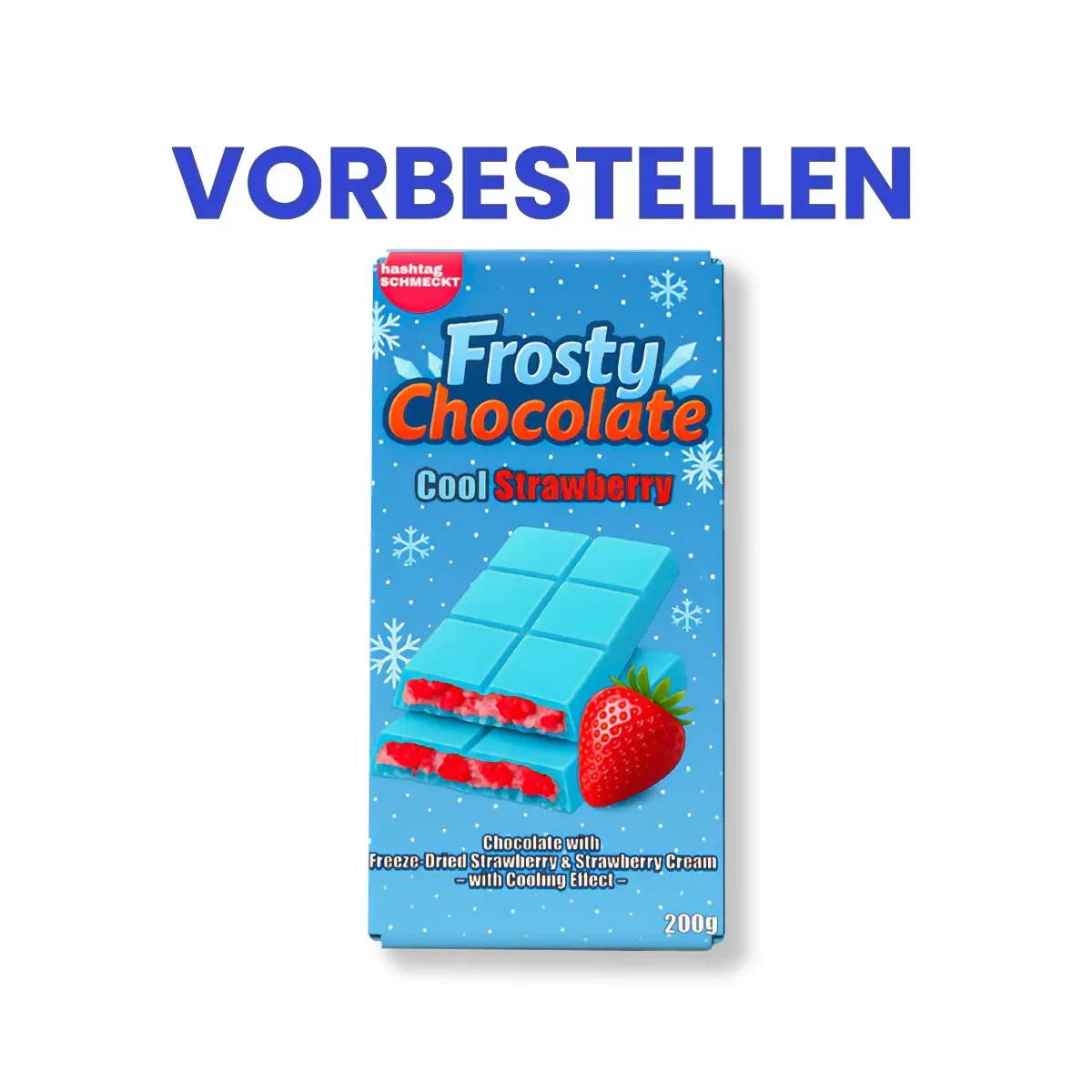 hashtag schmeckt-Frosty Chocolate Cool Strawberry 200g