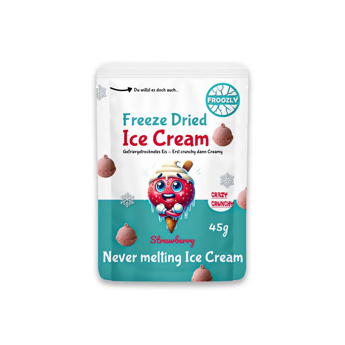 Froozly Freeze Dried Ice Cream- Strawberry Ice 45g