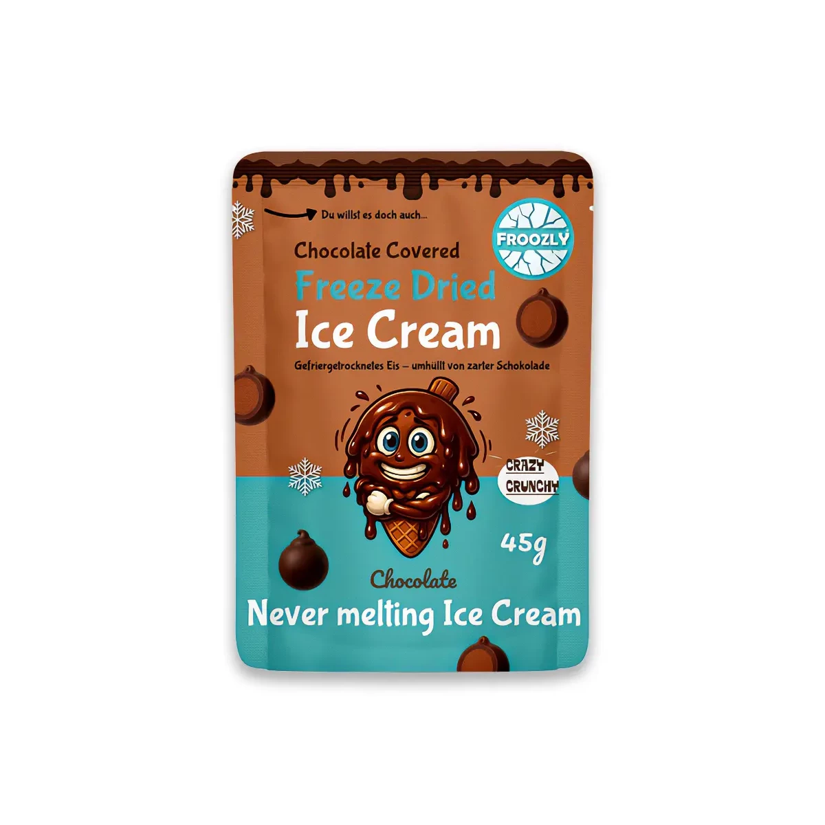 Froozly Freeze Dried Ice Cream- Chocolate Ice Dark 45g