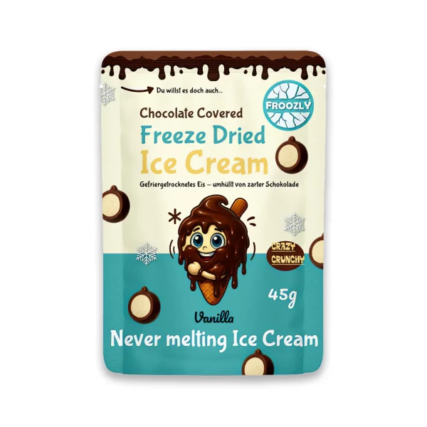Froozly Freeze Dried Ice Cream- Vanilla Ice Dark 45g