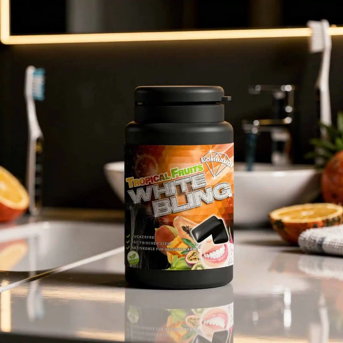 White Bling - Aktivkohlekaugummi - Tropical by Pietro...